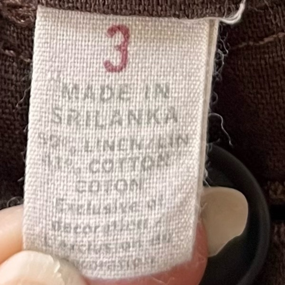 Vintage Y2K Hollister Linen Cargo Capri Pants XS Brown Low Rise Preppy - Picture 10 of 11